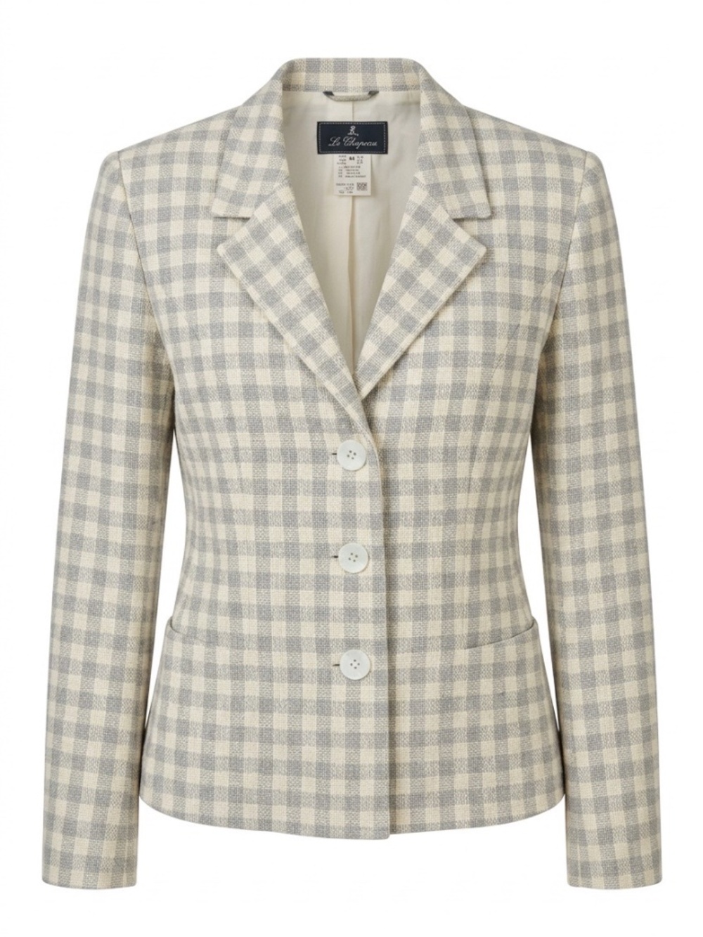 Les Copains Checked wool blazer - size 46 (US size 12)
